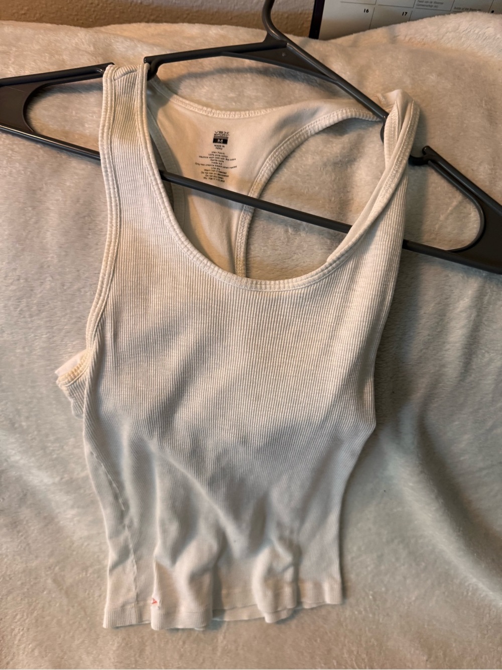 Victoria's Secret White Ribbed Racerback Tank